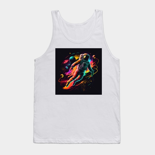 Astronaut dancing in space cosmos Tank Top by ramith-concept